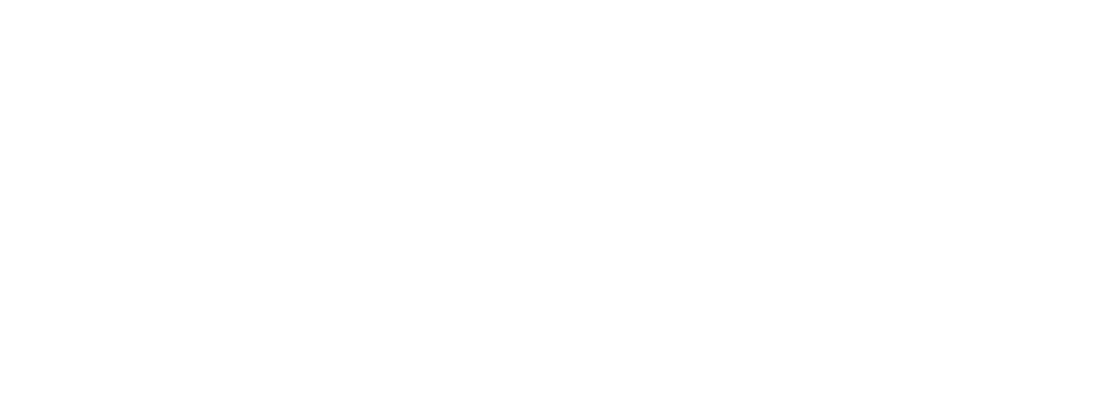 Minimalist white logo with a sun and sunglasses graphic, isolated on transparent background