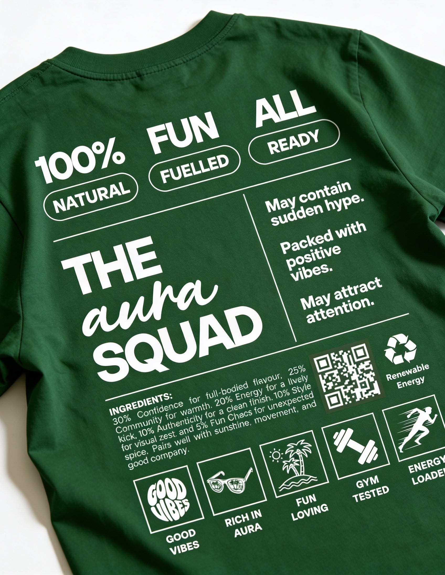 The Ingredients of The Aura Squad Tee Shirt